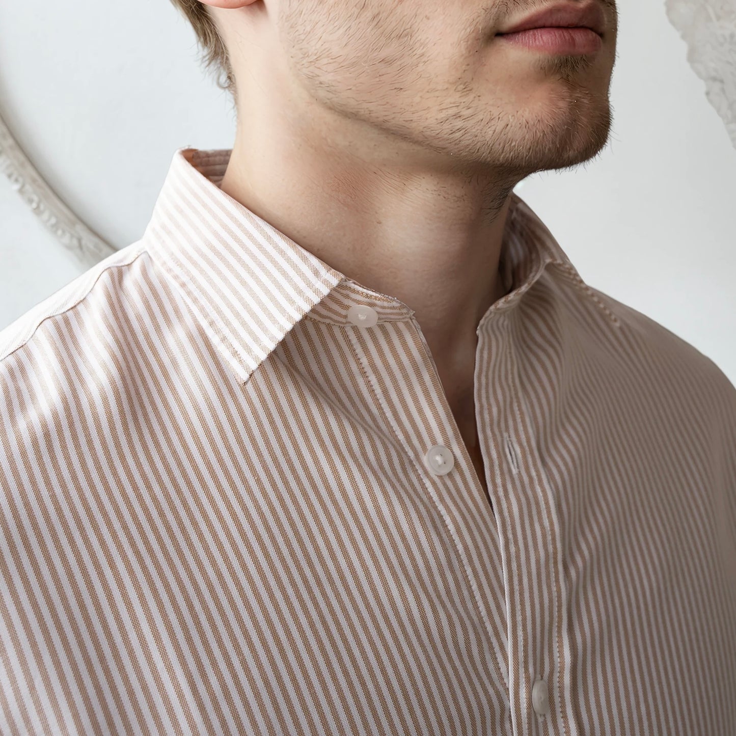 SHORT-SLEEVED TENCEL - Stripes