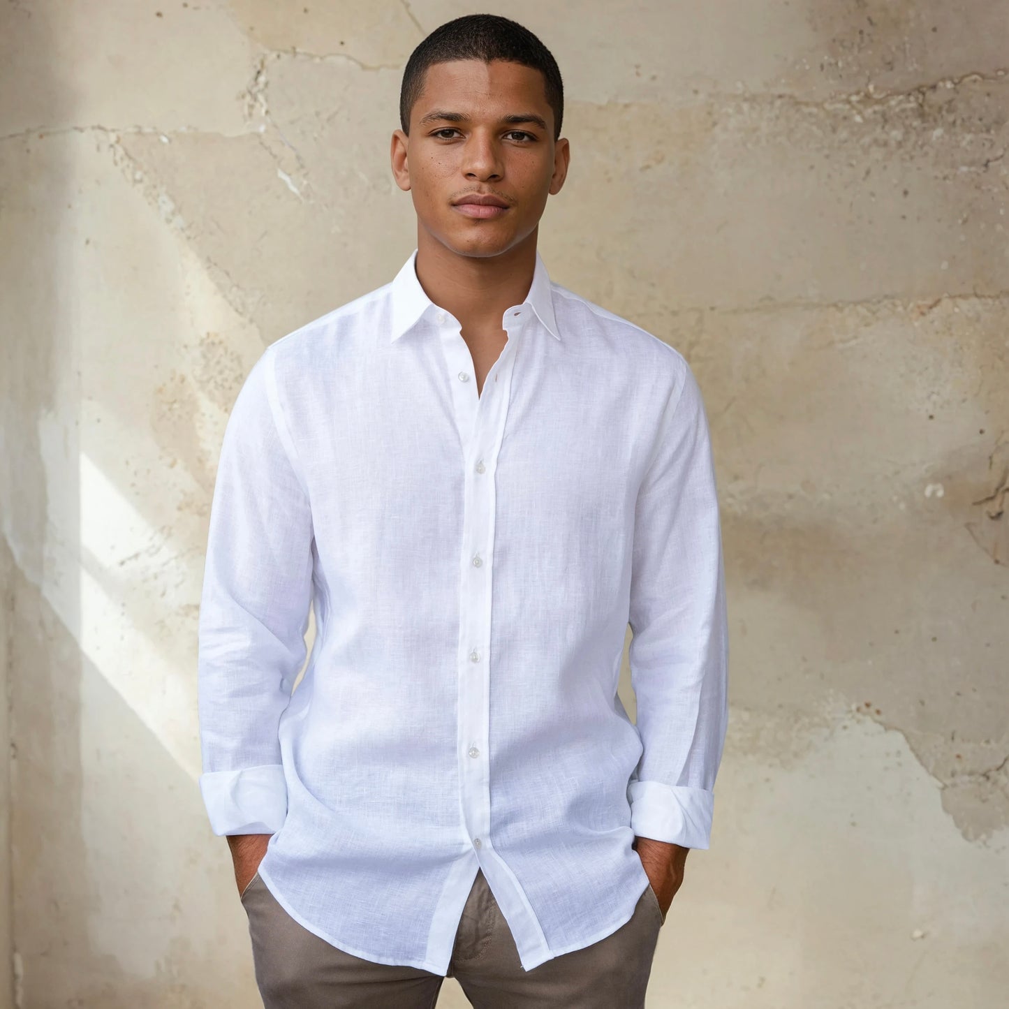 LINEN SHIRT - White