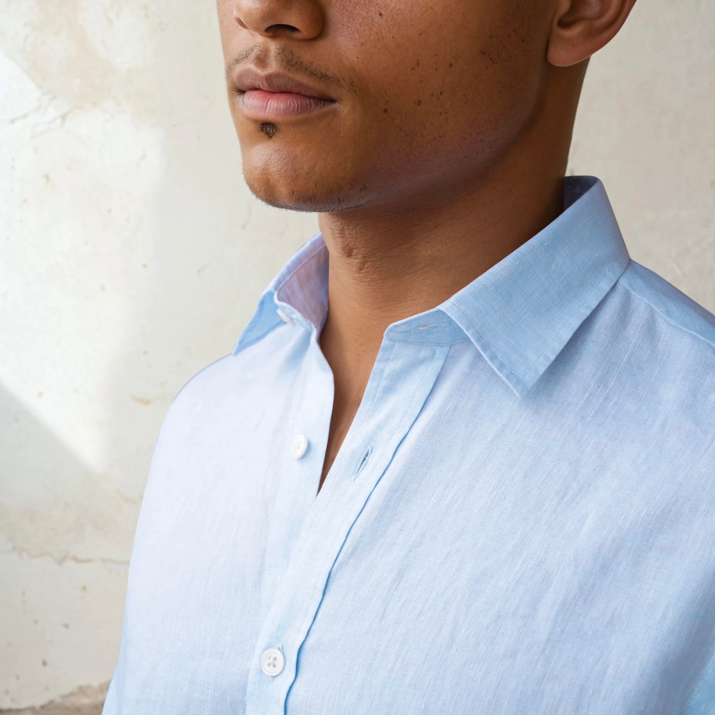 LINEN SHIRT - Sky blue