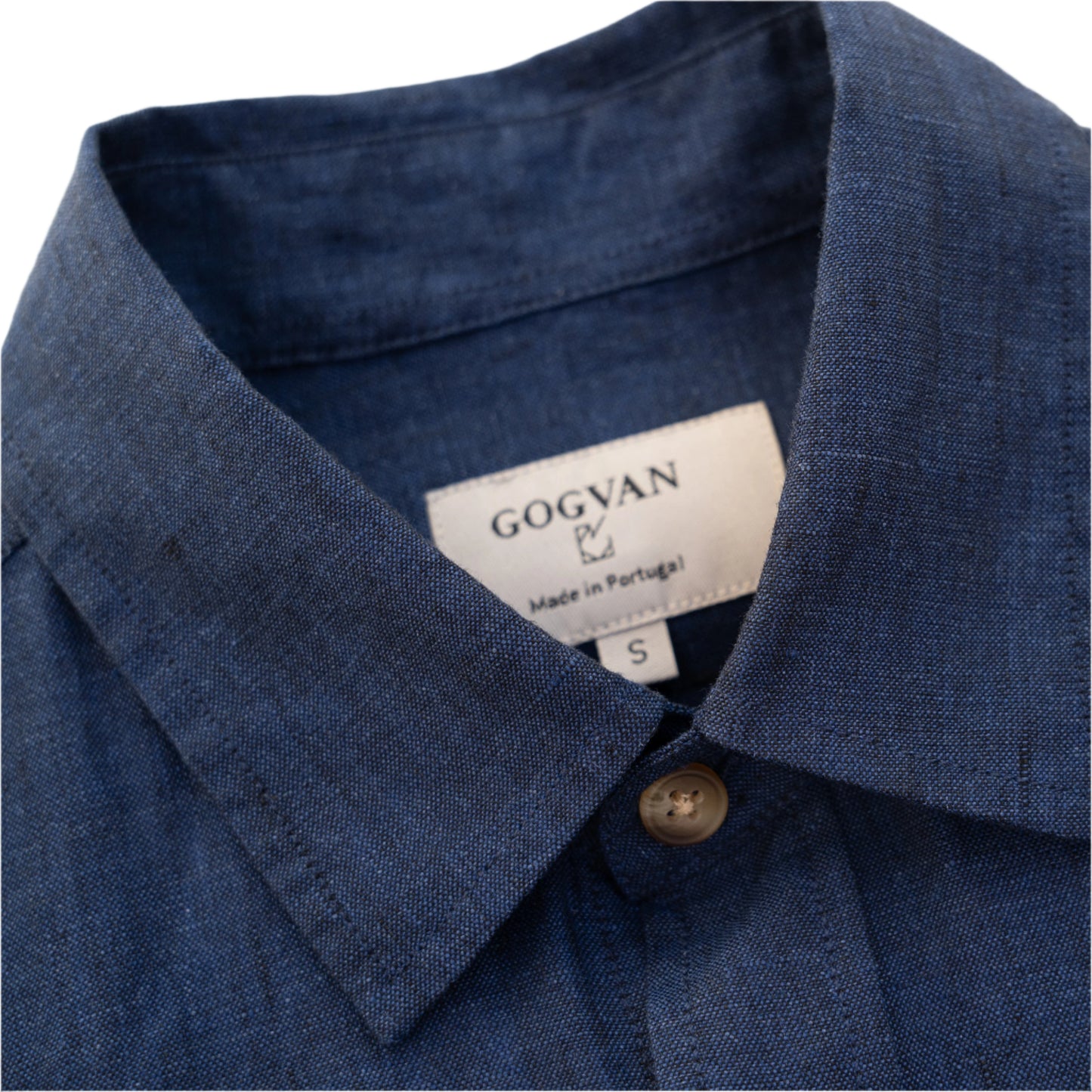 SHORT-SLEEVED LINEN - Indigo blue