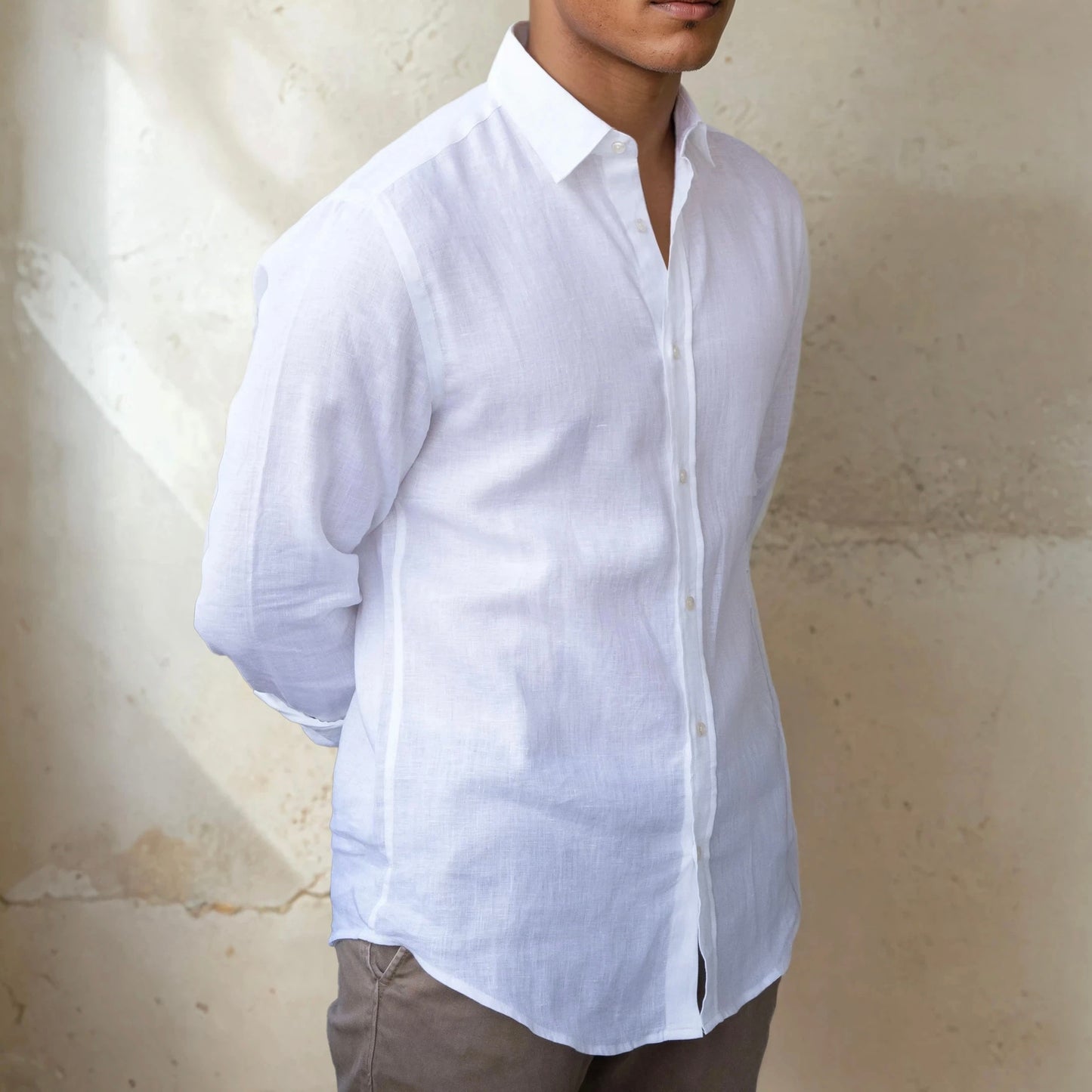 LINEN SHIRT - White
